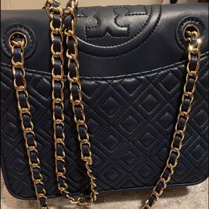 Tory Burch Navy Flur Fleming bag